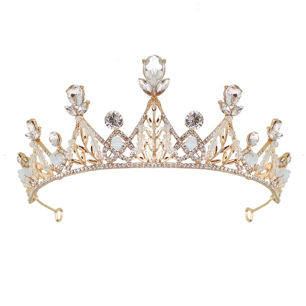 PALAY Princess Crown and Tiara for Women and Girls Queen Crown Prom Costume Tiara Rhinestone Crown for Bride for Festival Party Birthday (Gold) PALAY Princess Crown and Tiara for Women and Girls Queen Crown Prom Costume Tiara Rhinestone Crown for Bride for Festival Party Birthday (Gold)